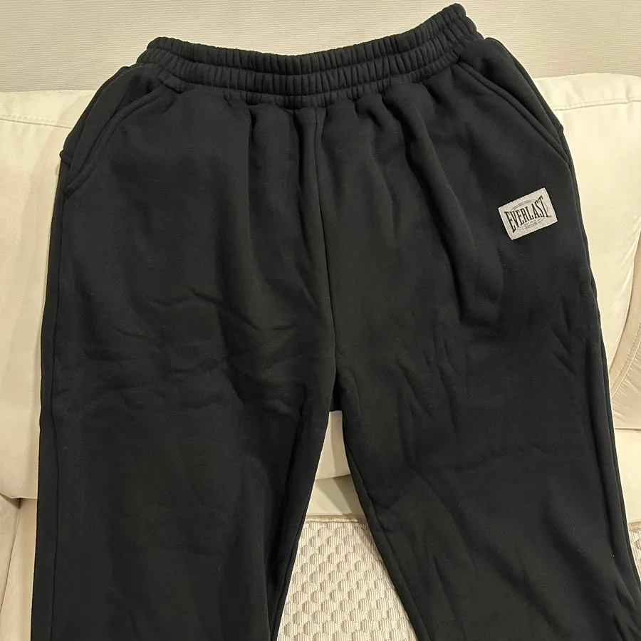 Black jogger pants and hooded zip-up set