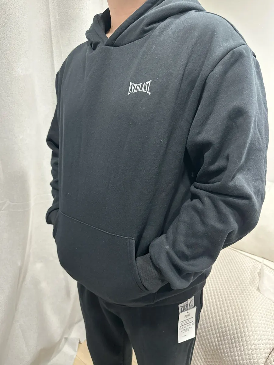 Wearing the fleece tracksuit set