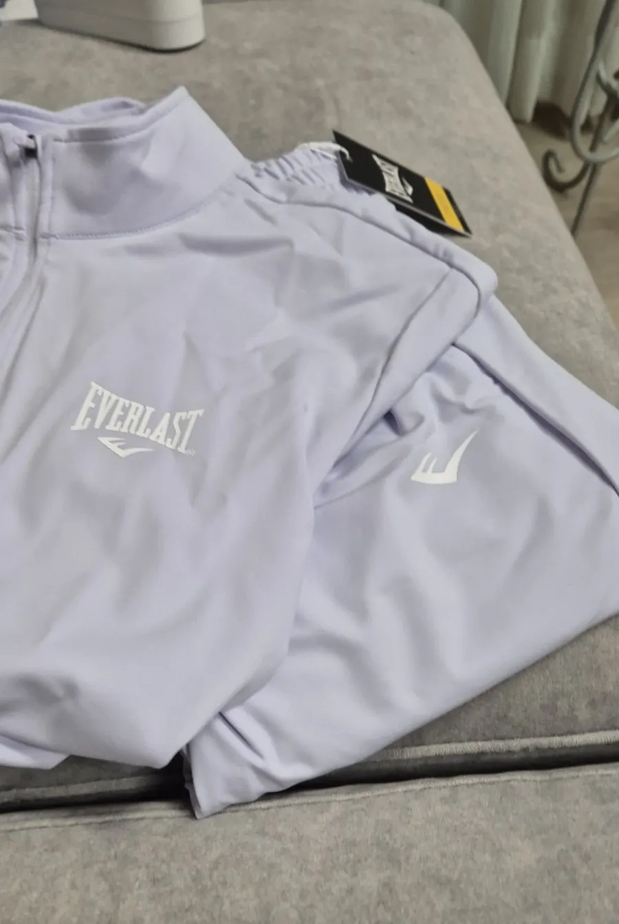 Wearing the Everlast lavender activewear set