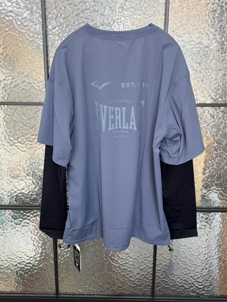 Everlast layered T-shirt with attached short and long sleeves