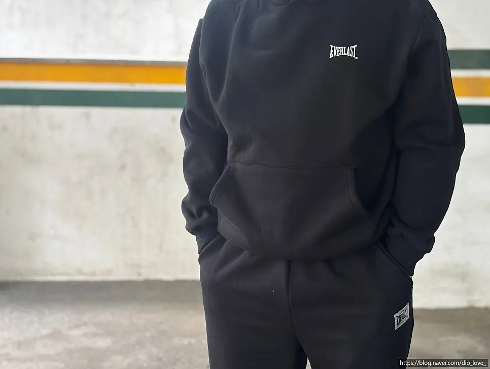 Back of the hoodie with a logo detail