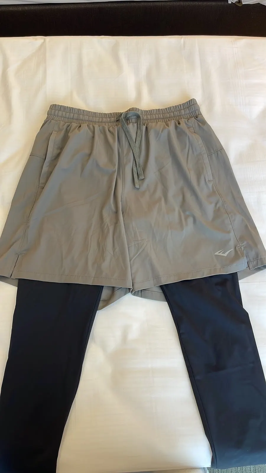 Men’s running clothes prepared as we began running together