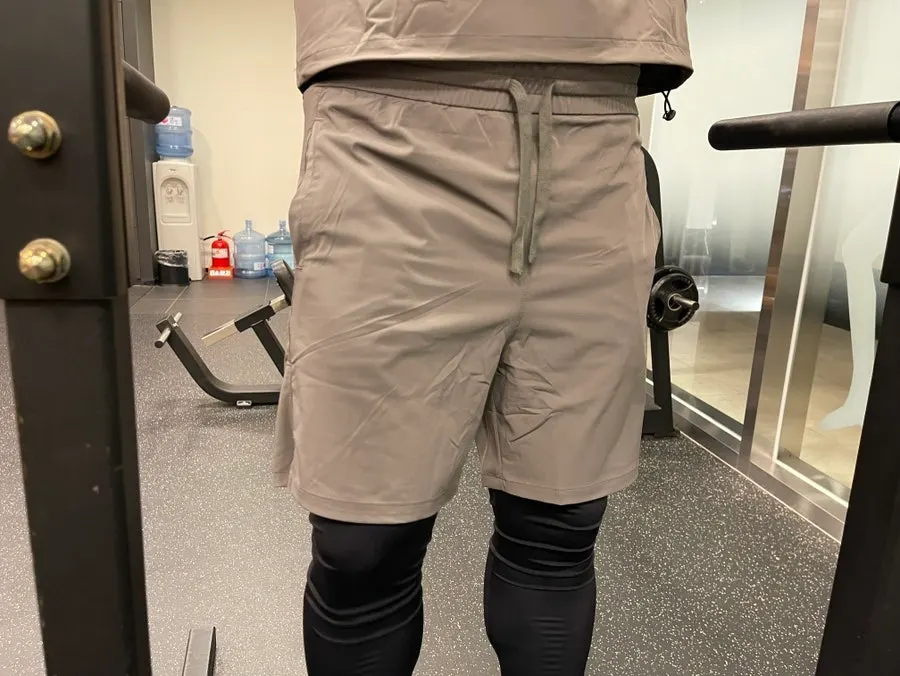 Long-sleeved layered running wear worn for an evening workout