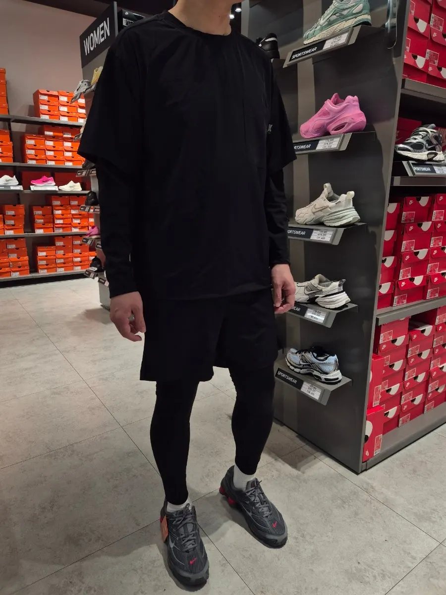 Everlast running top and bottoms styled together in black