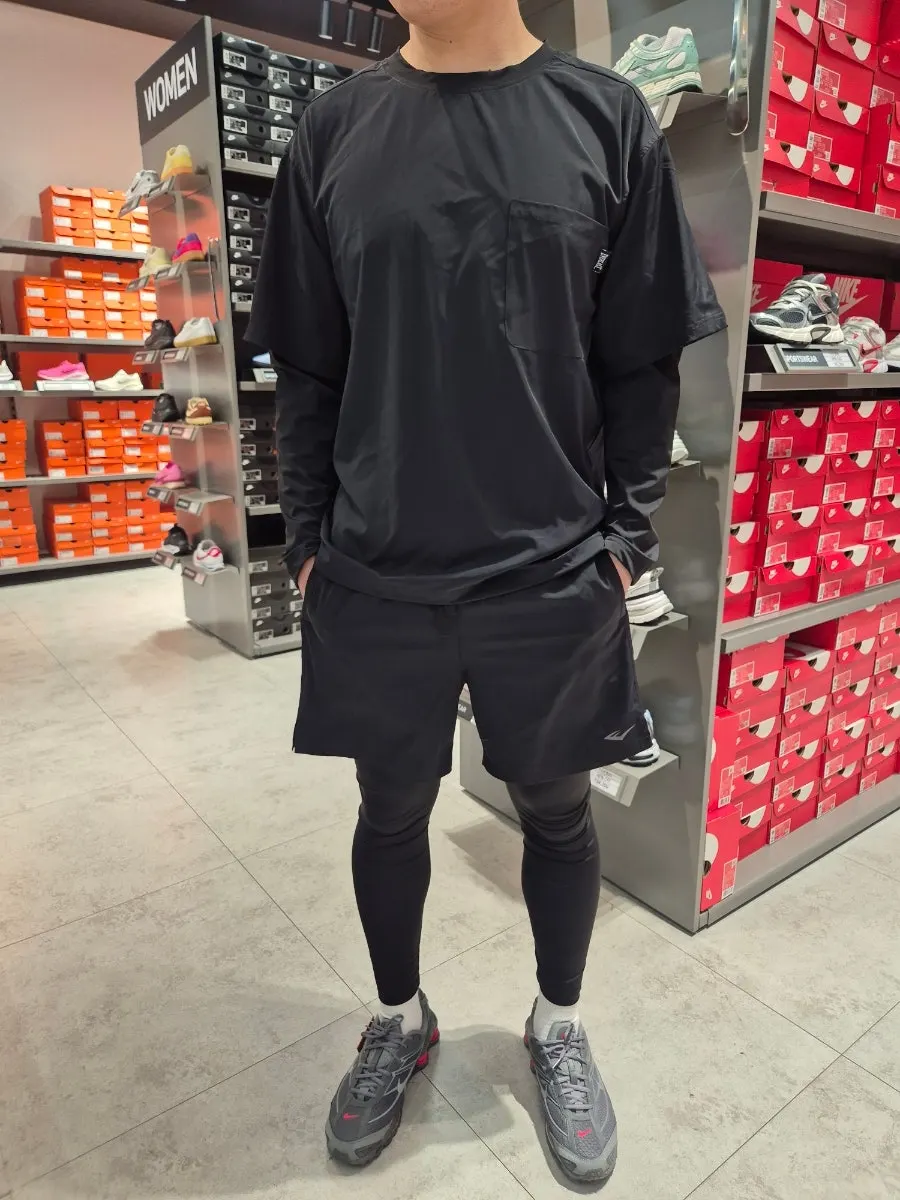 Everlast running bottoms worn with pockets