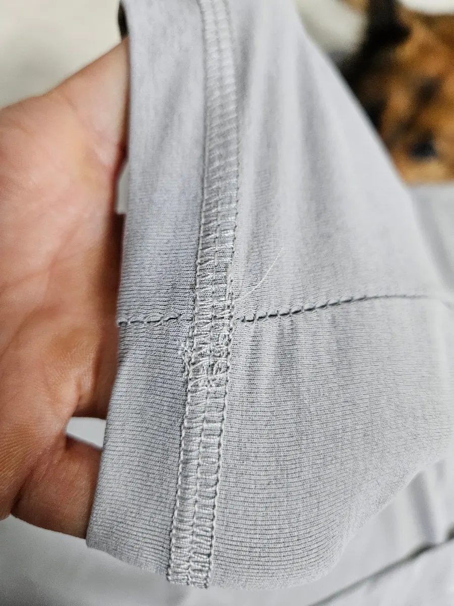 Taped neckline on an Everlast sweatshirt