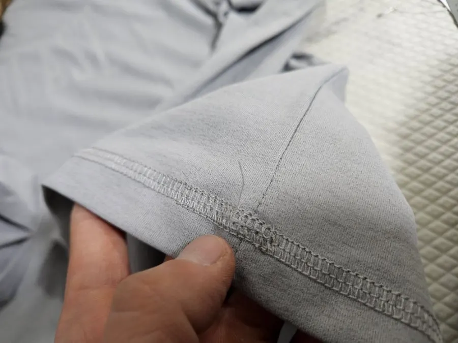 Sweatshirt neckline with a branded logo band