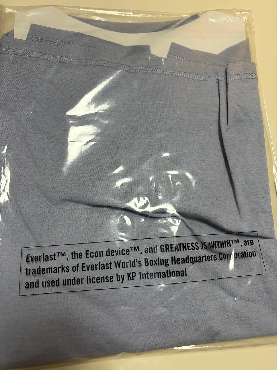 Wearing lightweight Everlast training clothes
