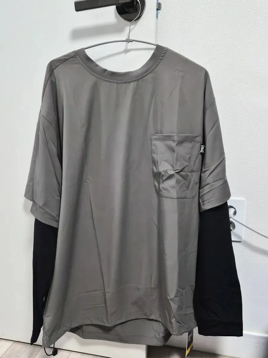 Low-saturation khaki gray Running Crew Set
