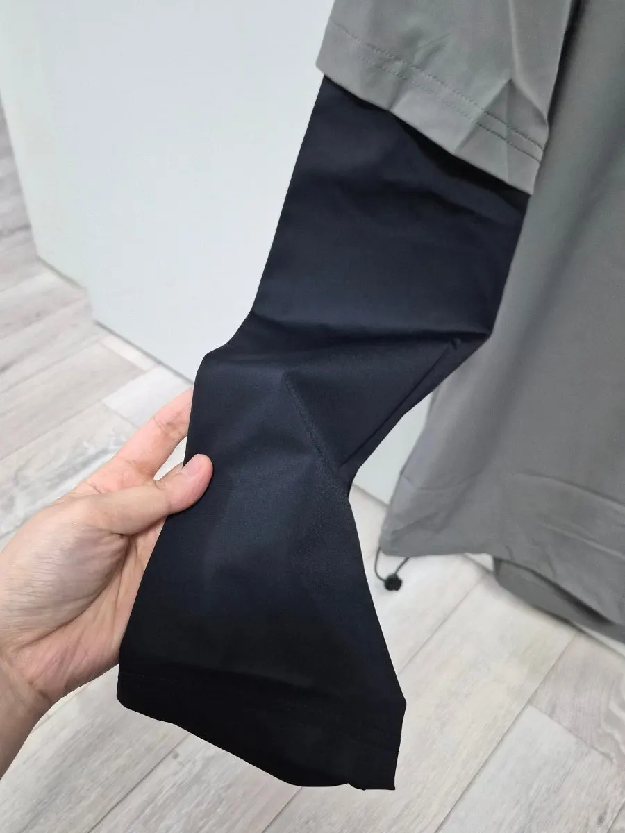 Stretch layered T-shirt with a roomy fit