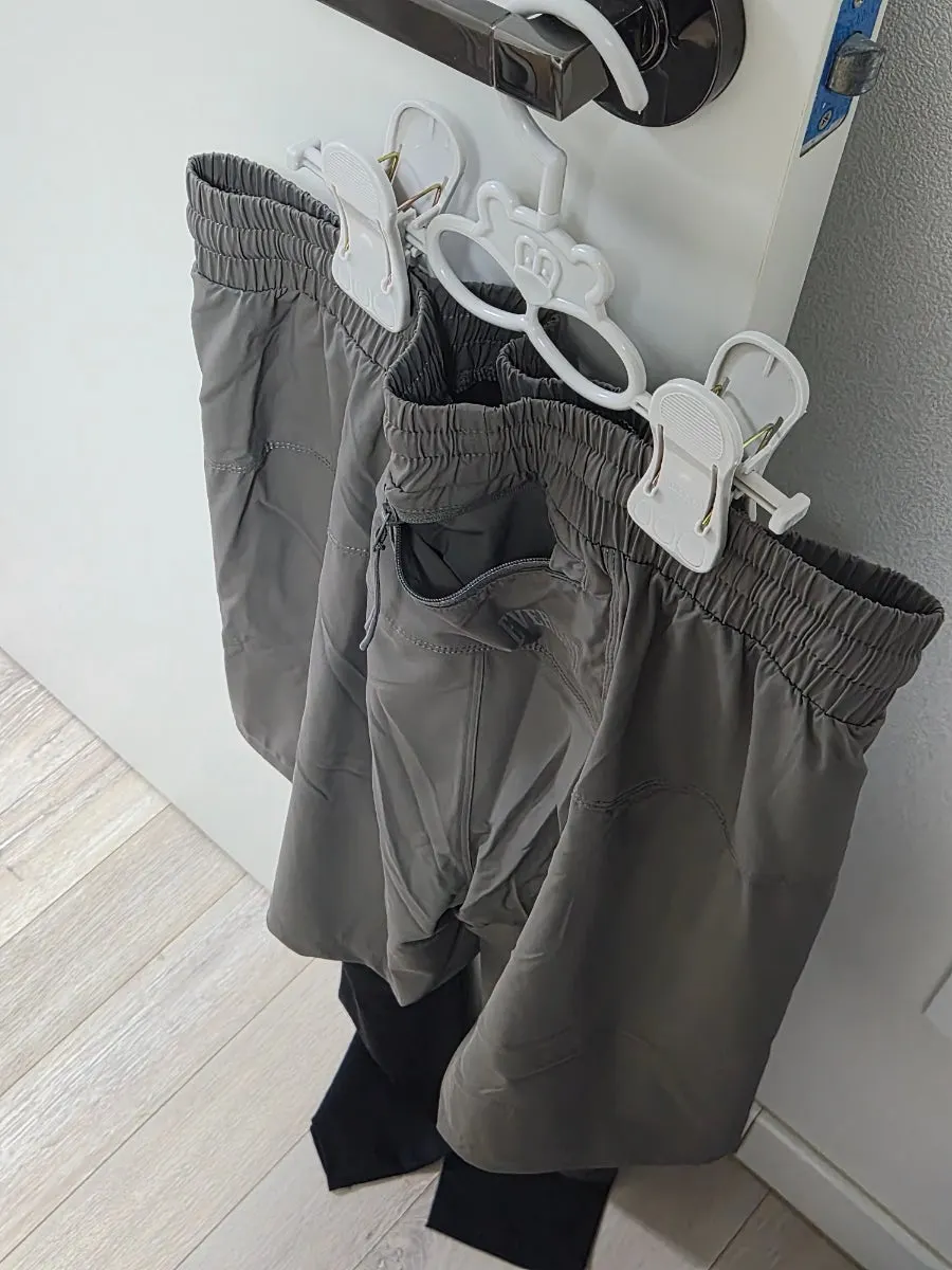 One-piece bottoms with leggings connected inside the shorts
