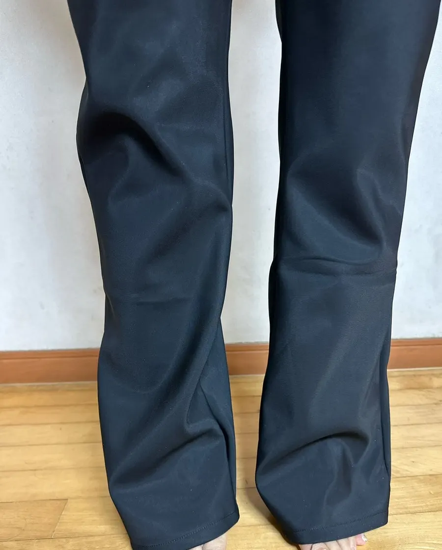Bootcut hem flaring below the ankle