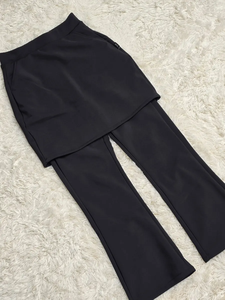 Winter pants with fleece lining and a bootcut fit