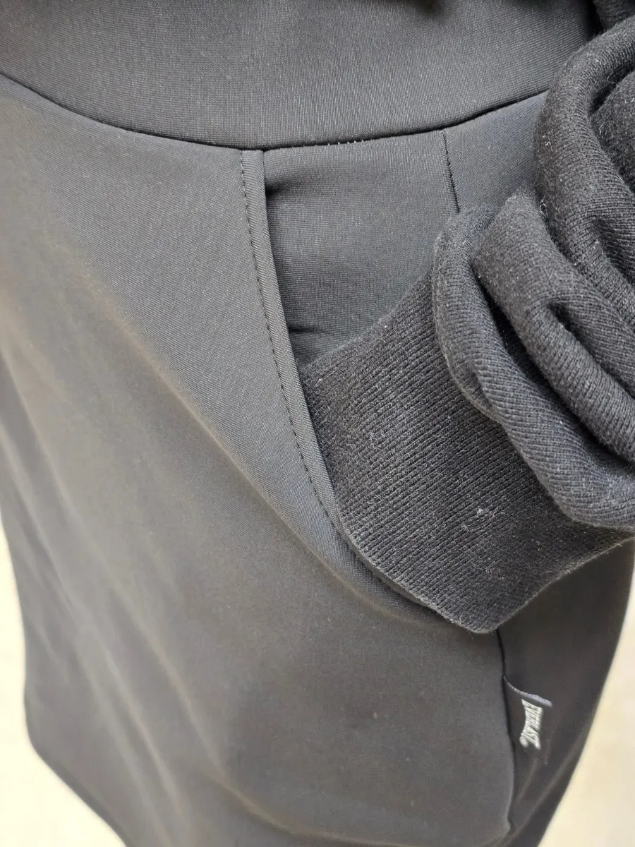 Fleece-lined skort pants with a bootcut silhouette