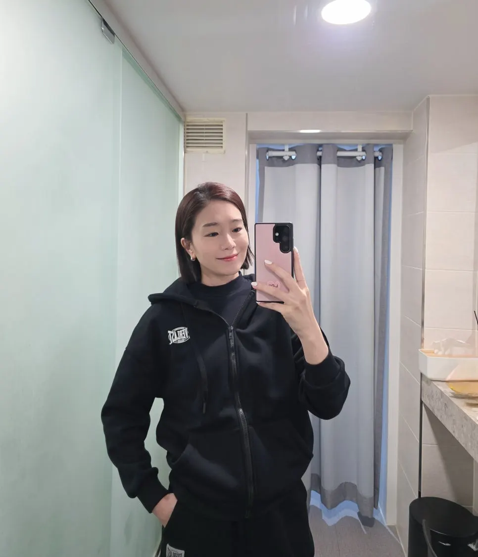 Fleece tracksuit worn as winter workout clothing
