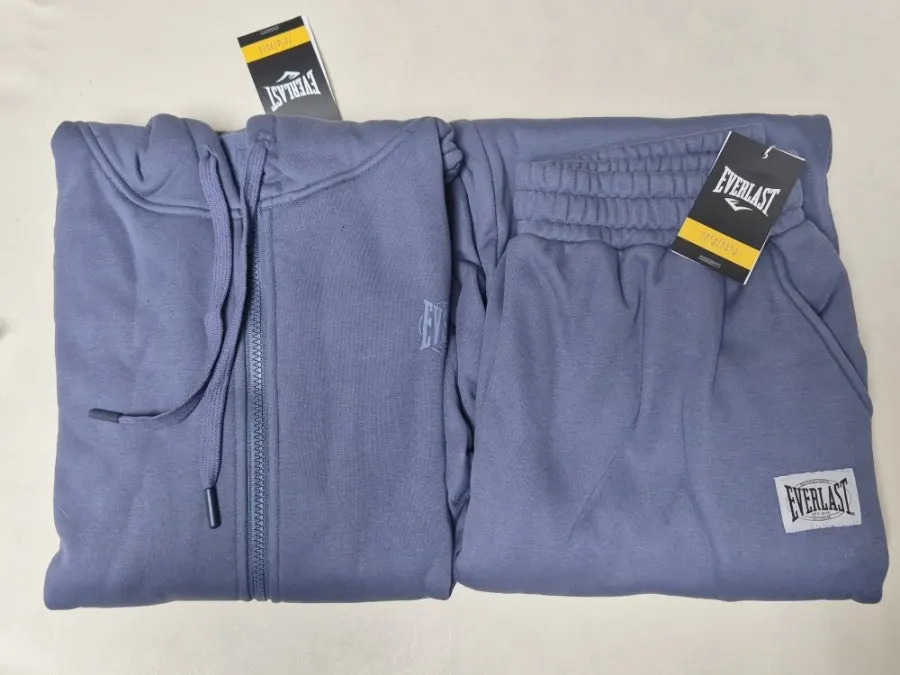 Tracksuit set with a hooded zip-up and straight-leg pants