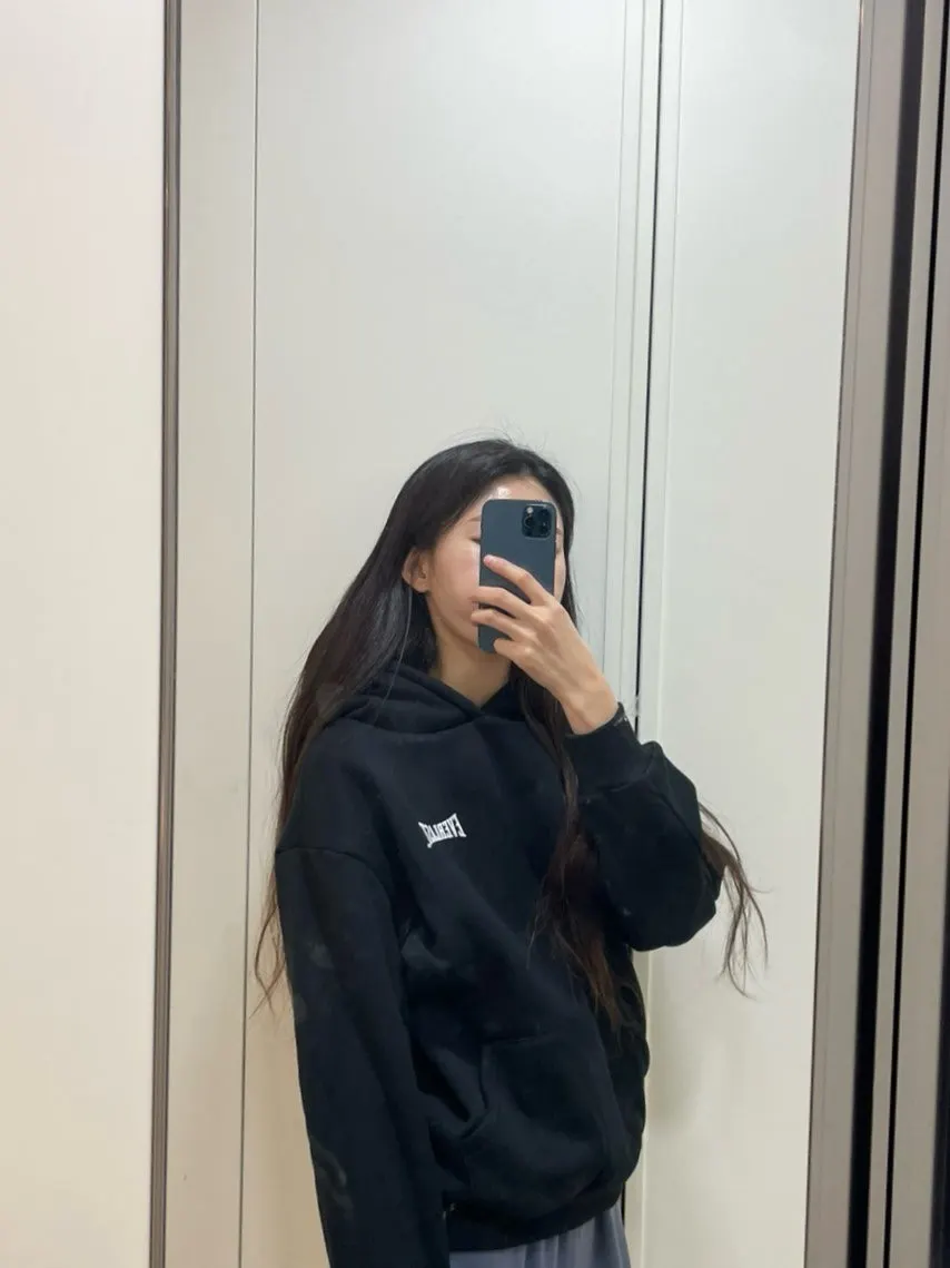 Wearing a fleece tracksuit set