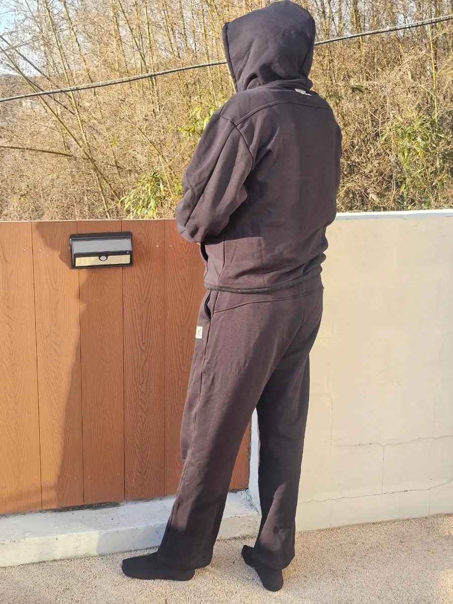Winter fleece workout top and bottoms set