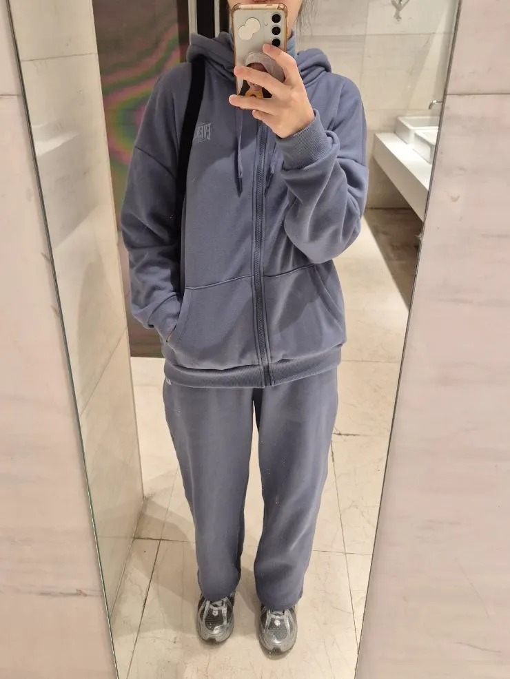 Winter tracksuit with brushed fleece lining