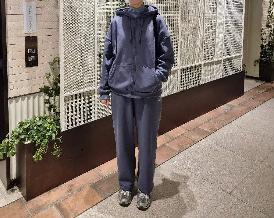 Hooded zip-up styled with a denim outer layer