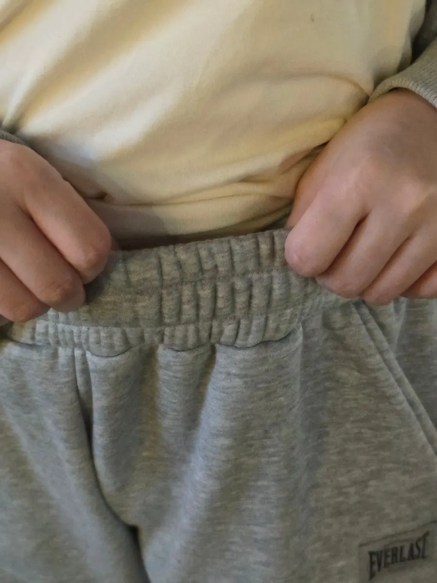Roomy straight-fit tracksuit pants worn