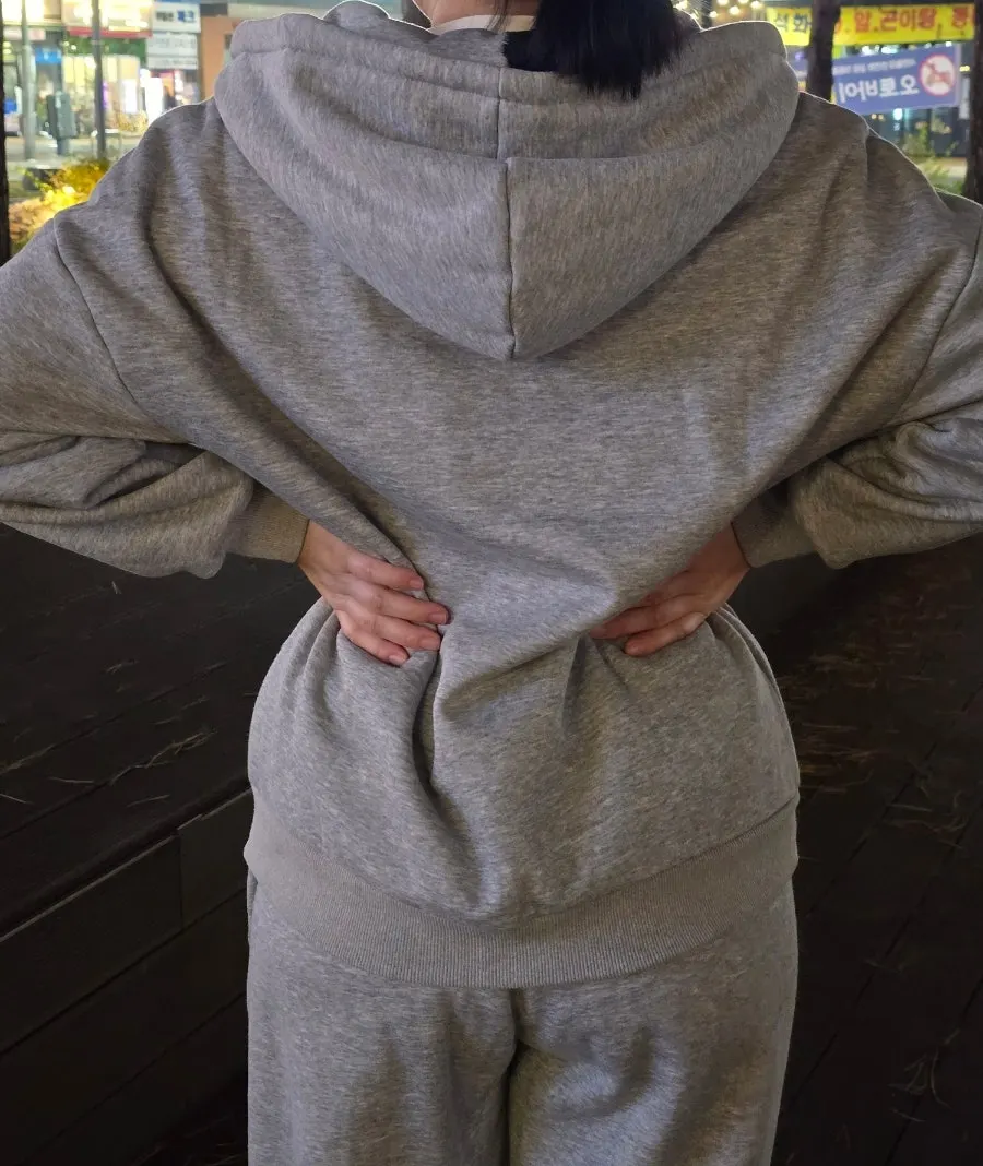 Fleece set worn as a winter going-out outfit