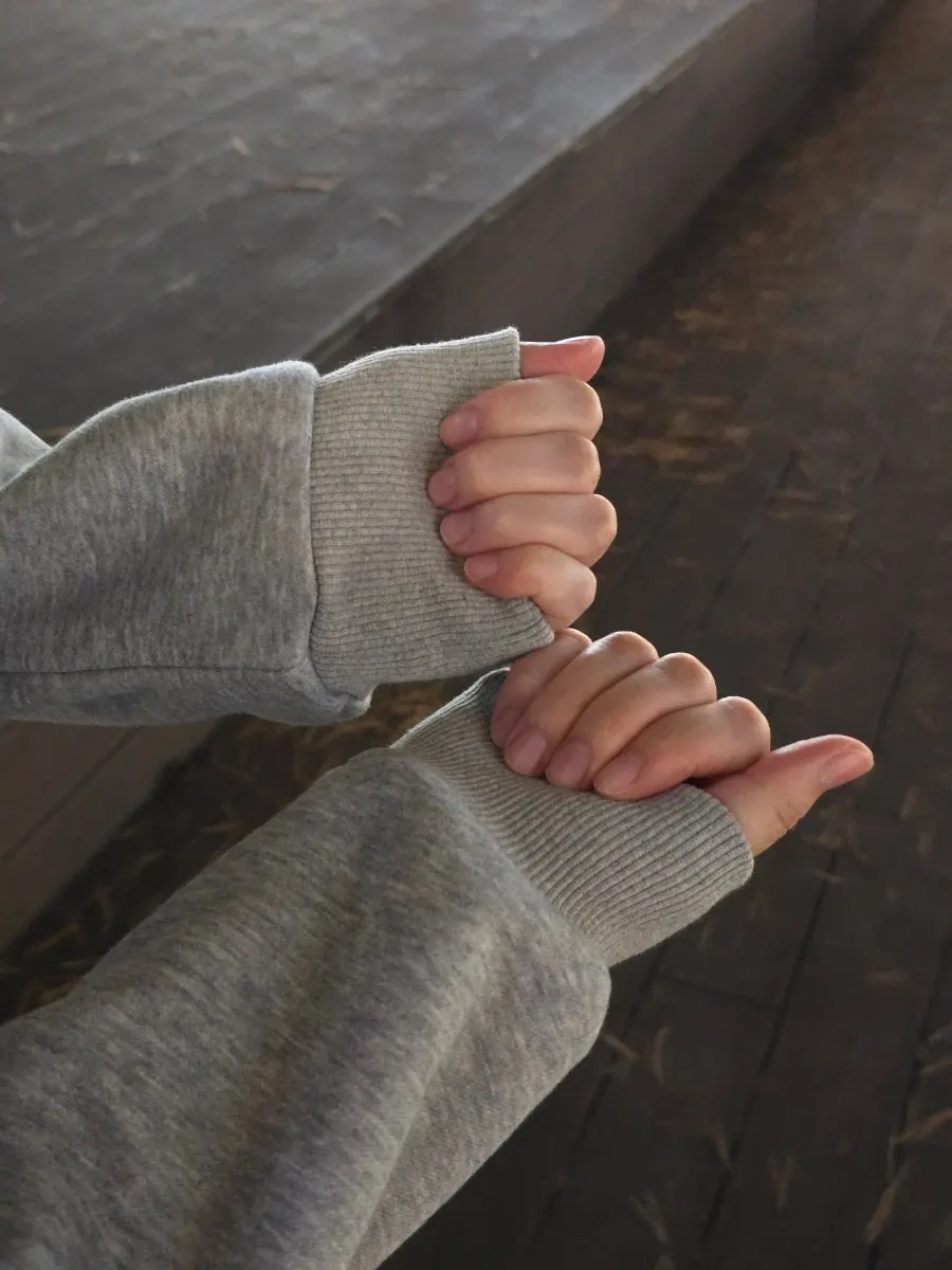 Hooded zip-up and straight-leg pants set style