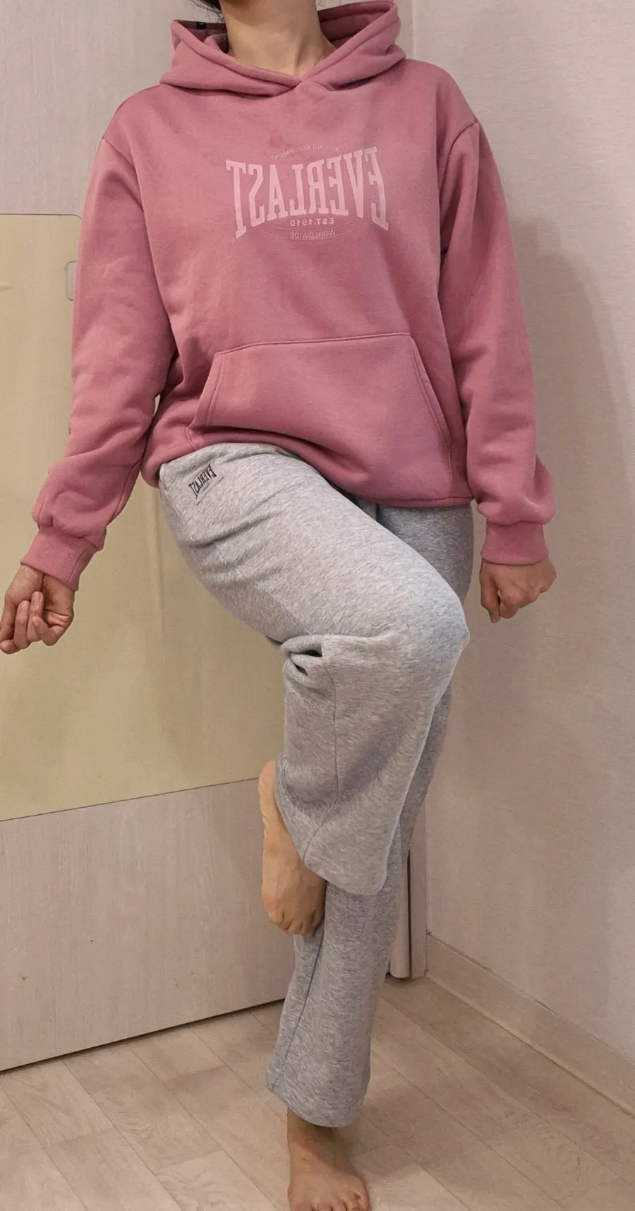 Wearing the Everlast women's fleece tracksuit