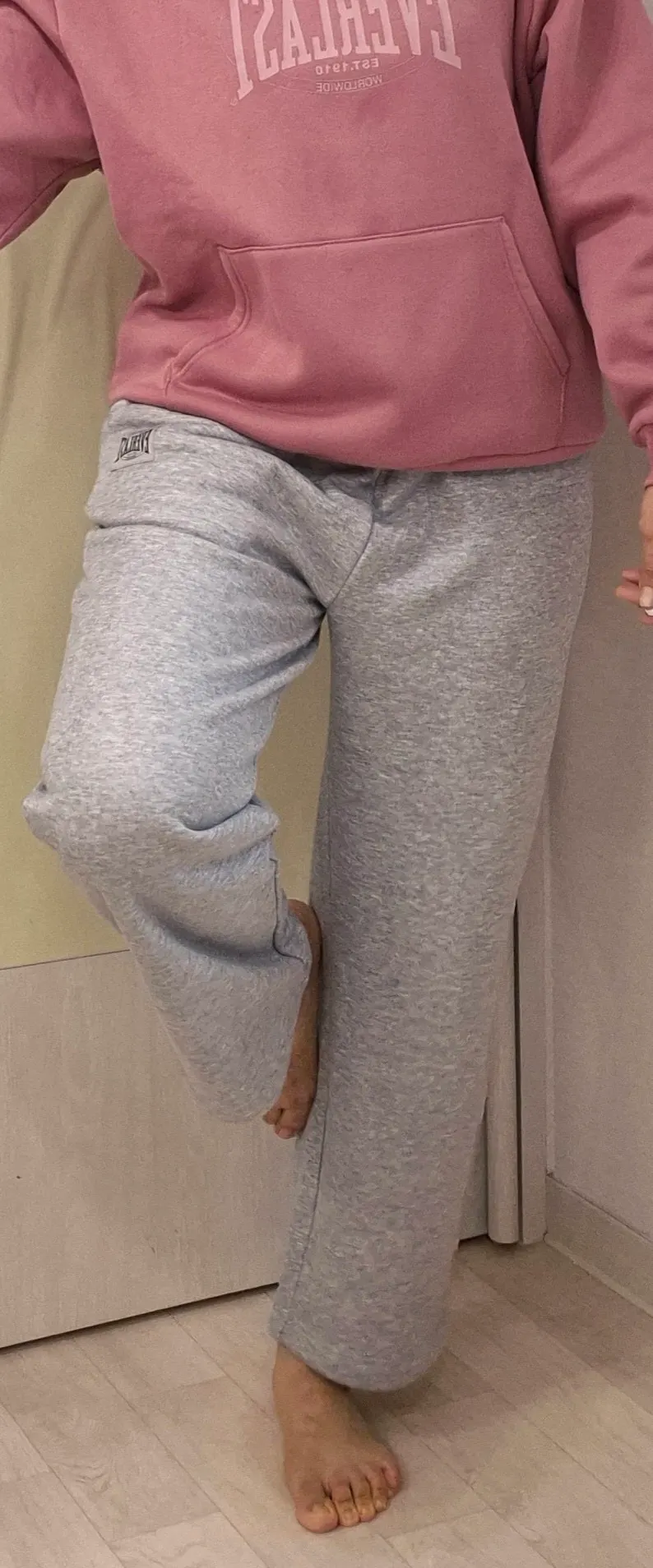 Tracksuit set showing the fleece lining
