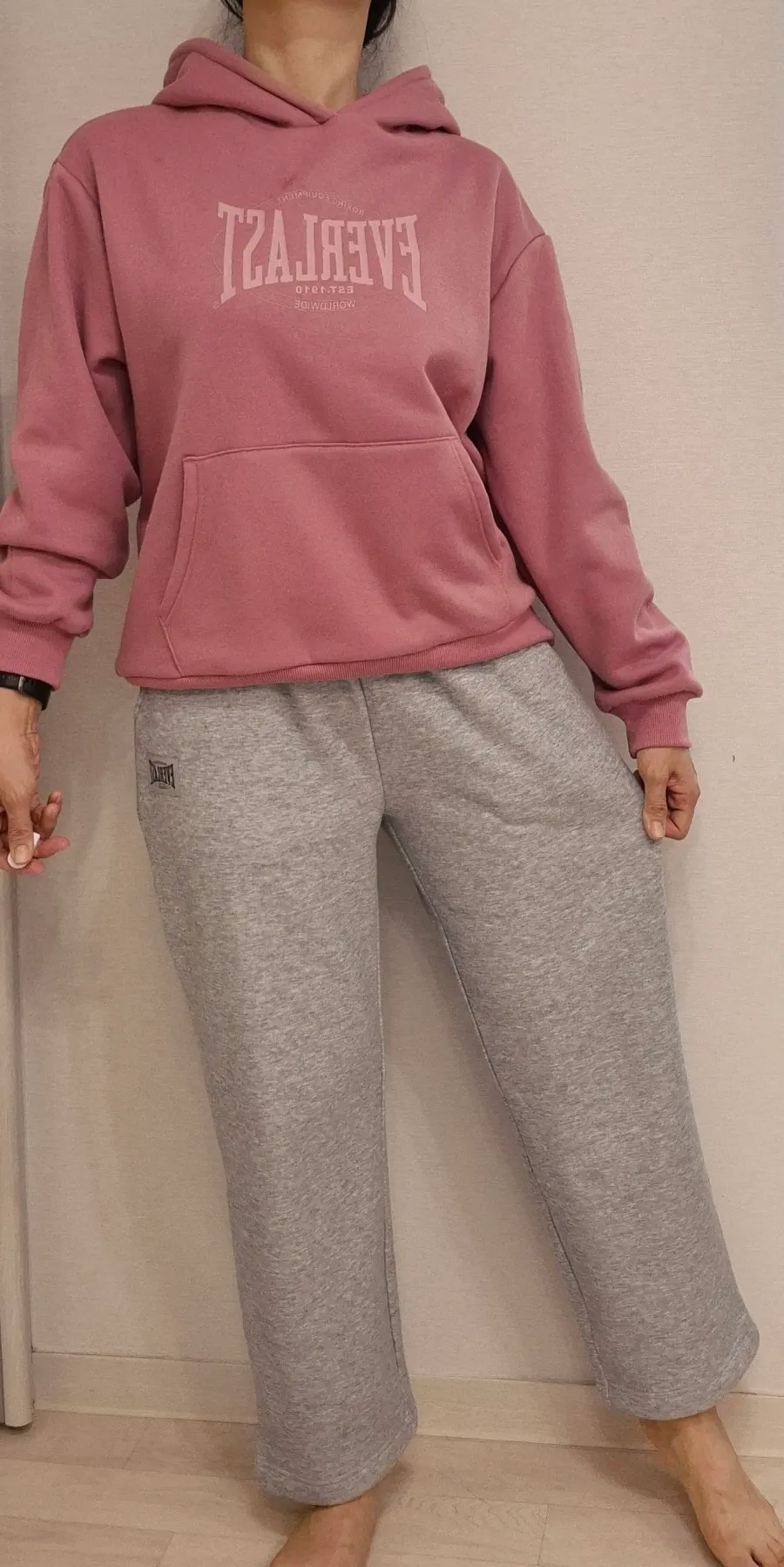 Straight-leg fleece training pants