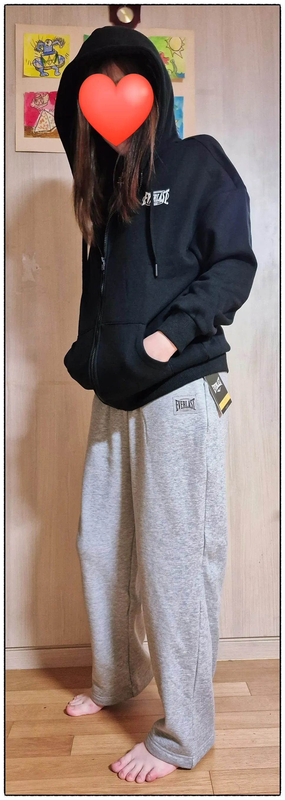 Winter fleece-lined tracksuit worn outdoors
