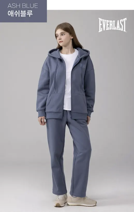 Ash blue fleece-lined tracksuit