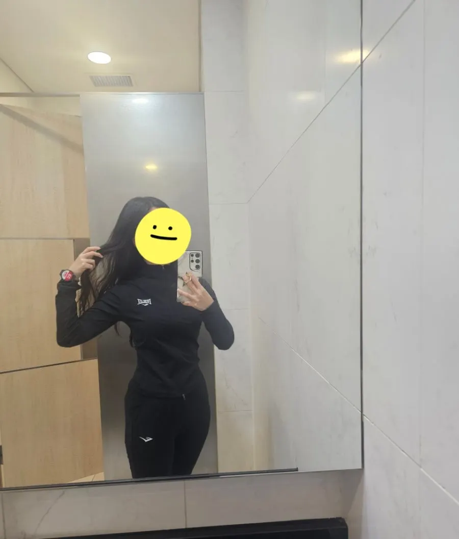 Wearing the Everlast Women's Running Crew set