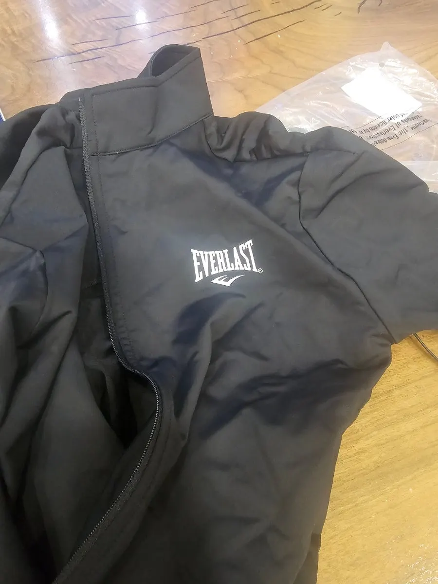 Wearing the Everlast running jacket and bootcut pants