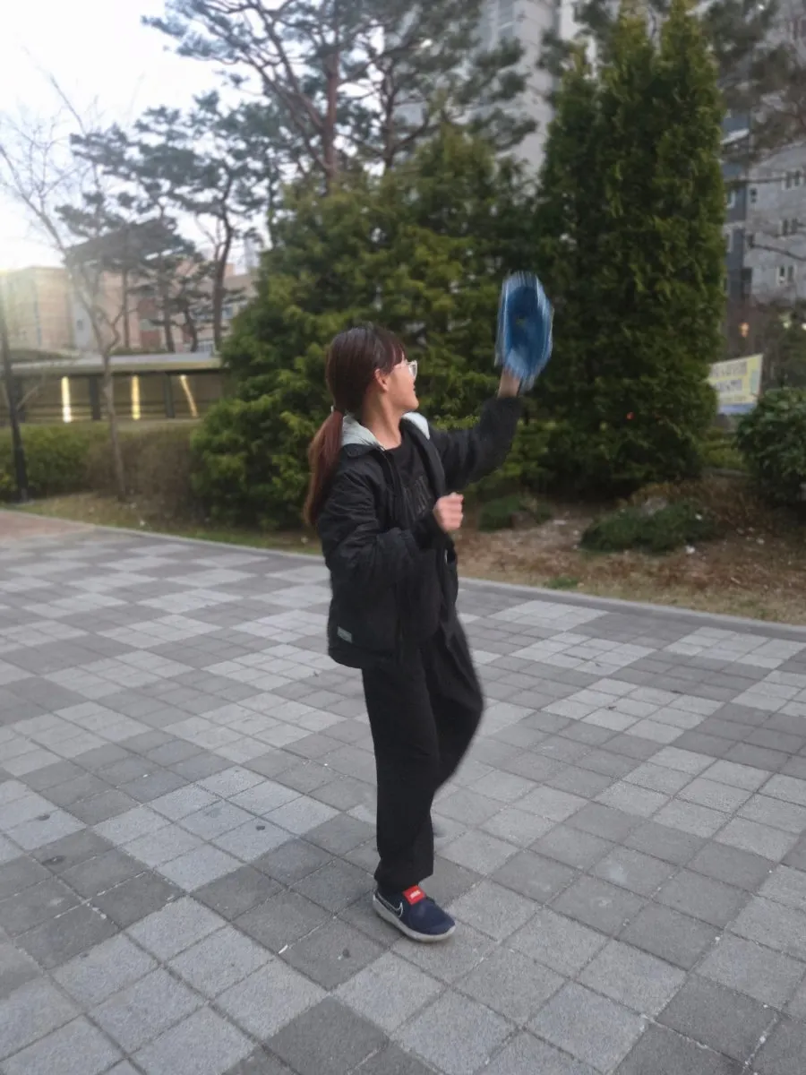Sweatshirt and jogger set worn as everyday clothes