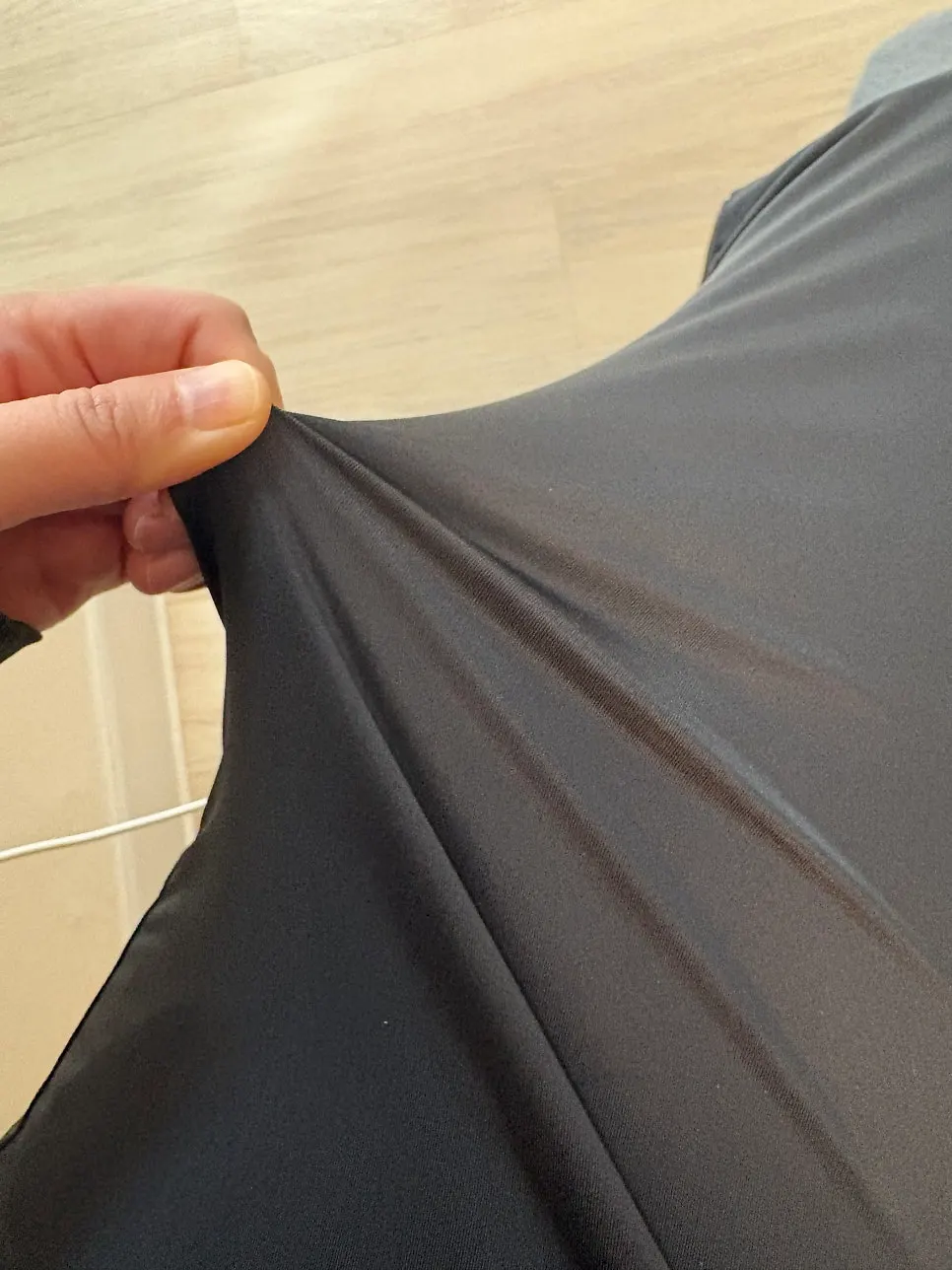 Women's running outfit worn for running and stretching
