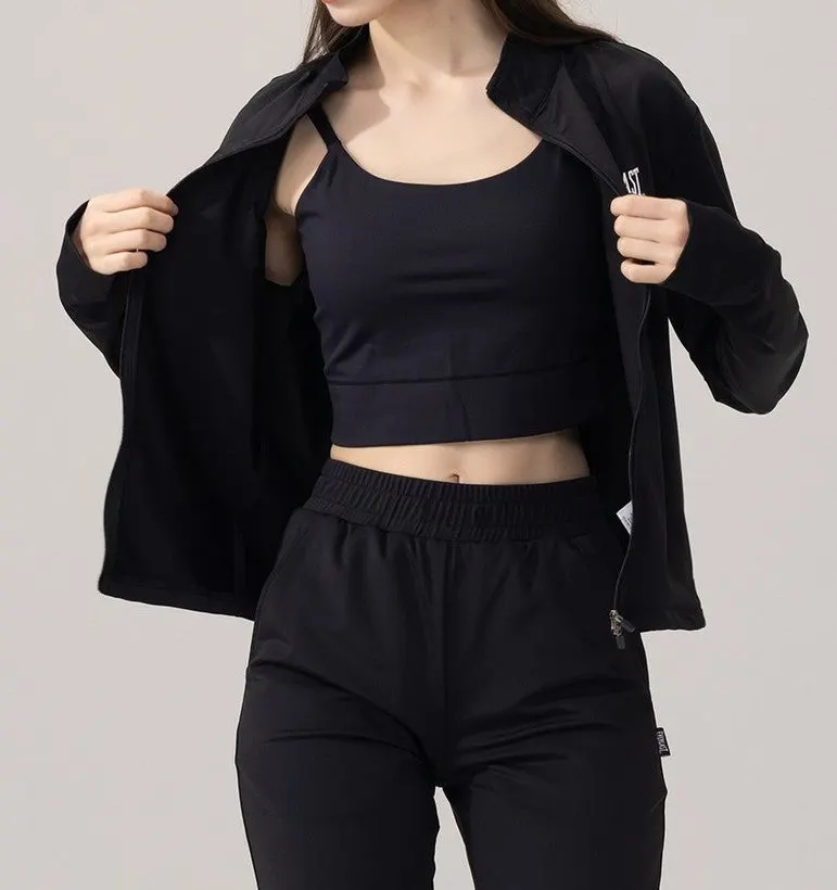 Brand model wearing the Everlast running jacket