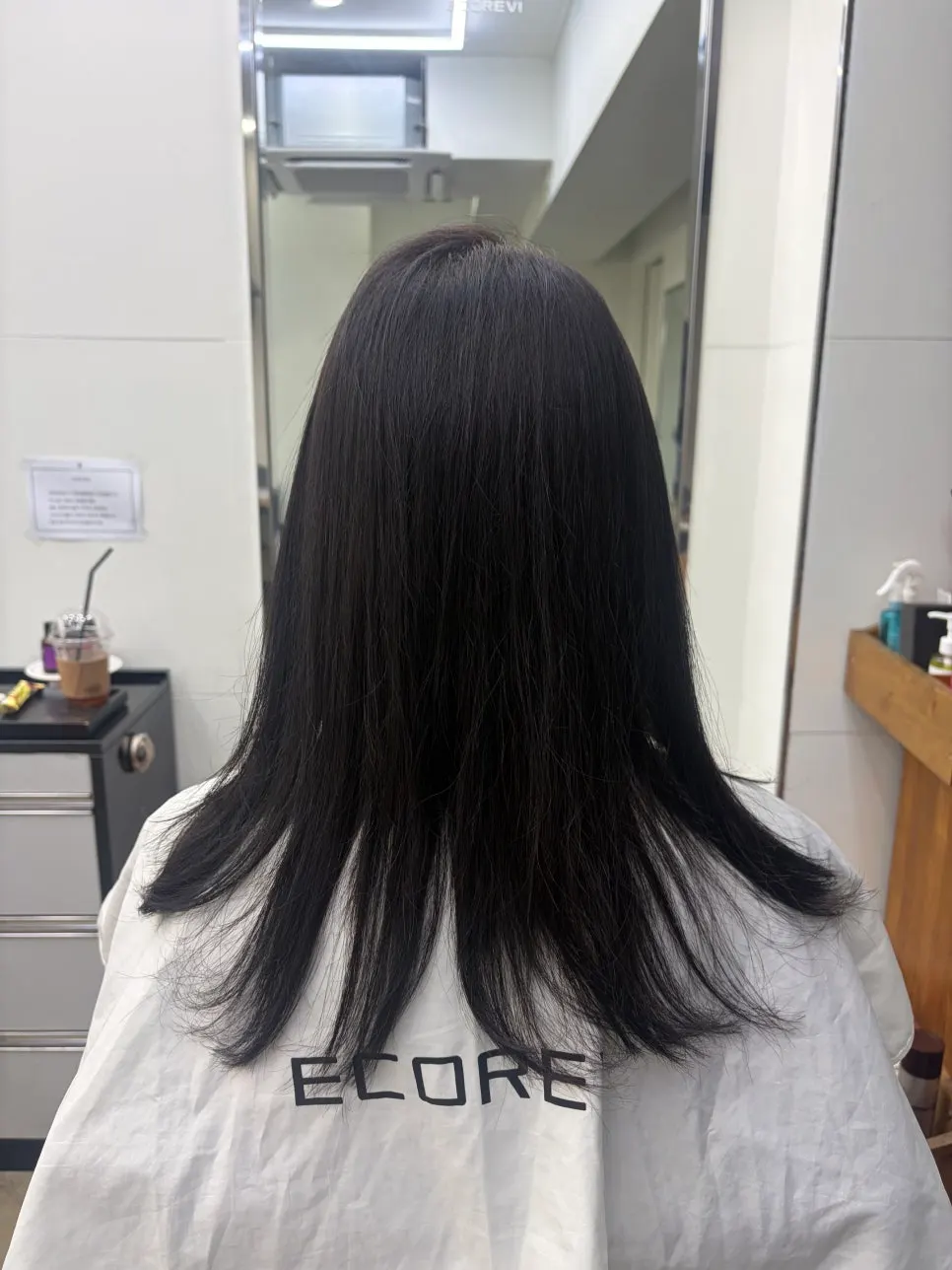 Hair with tone evened out after the full color