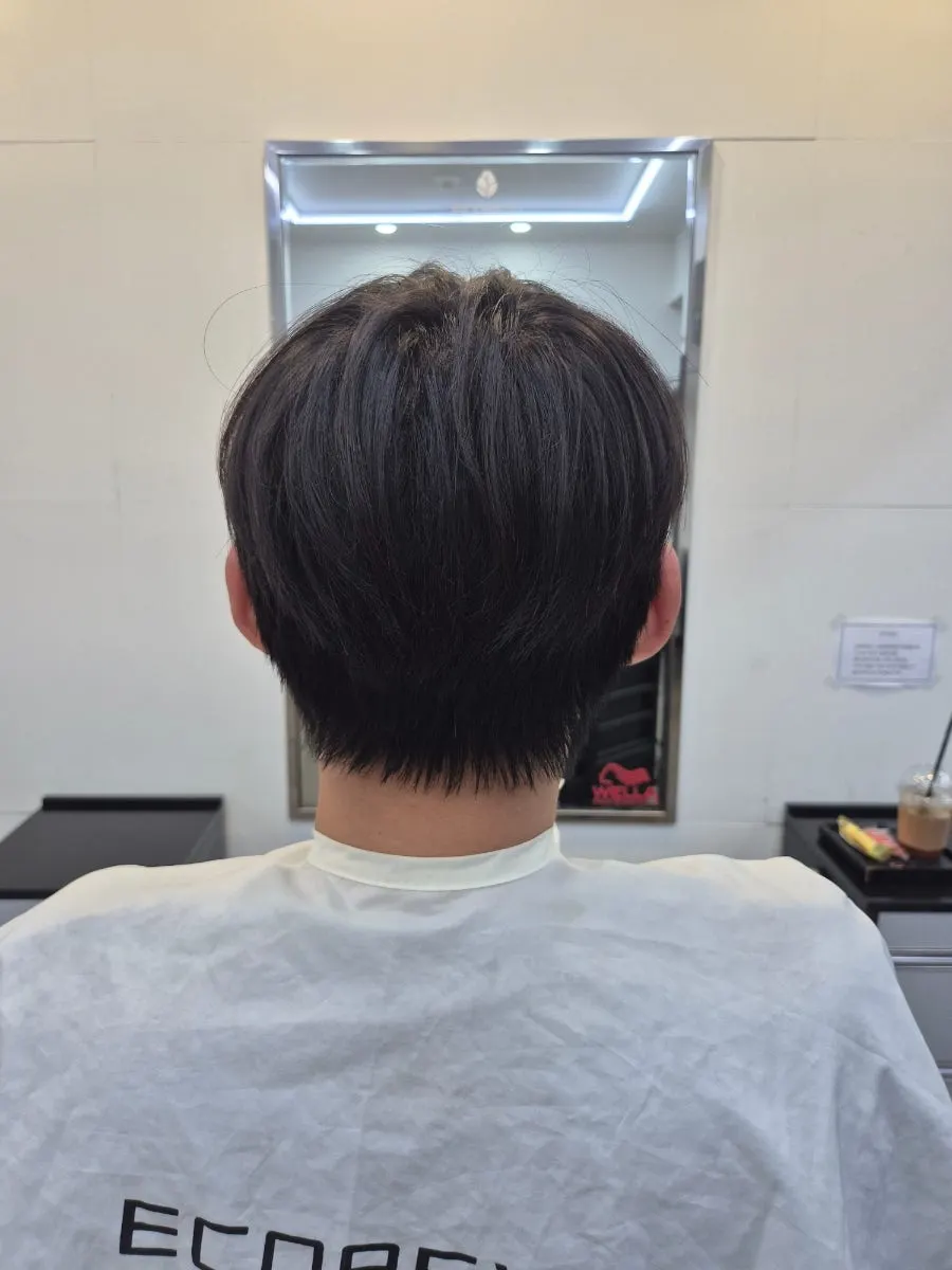 Before shot of hair condition prior to treatment