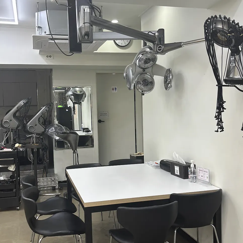 Neatly maintained hair salon interior