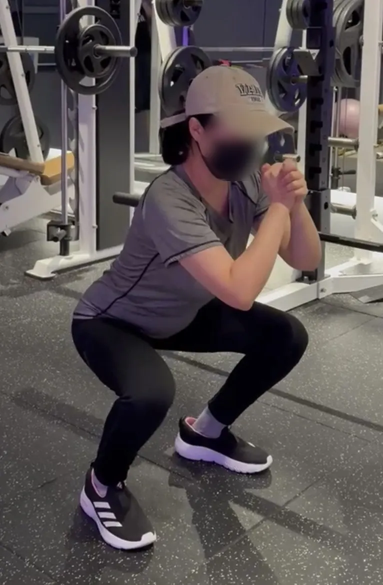 Squat motion after correction