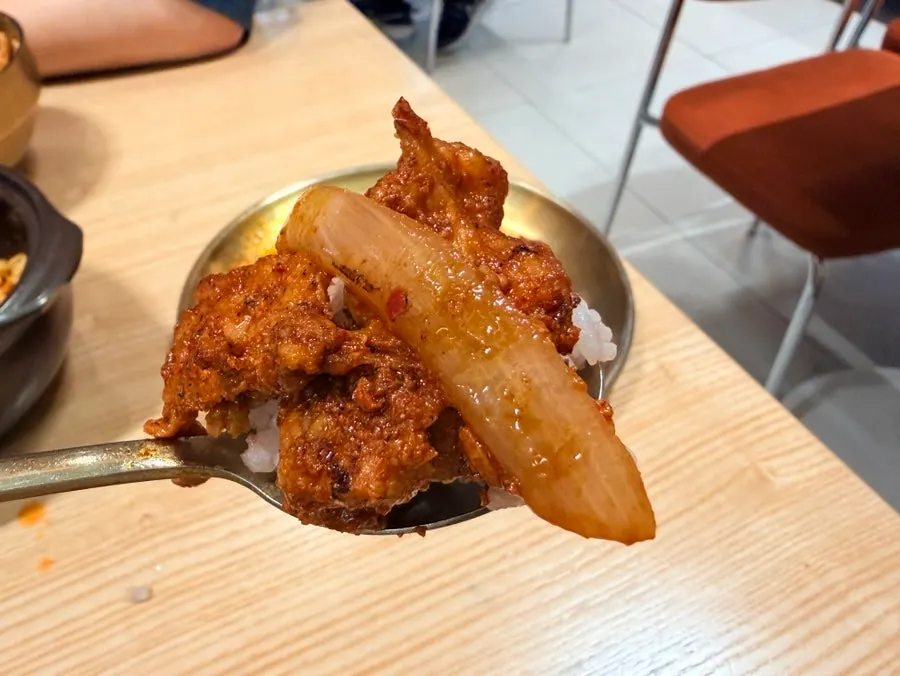 Lettuce served alongside the bulgogi