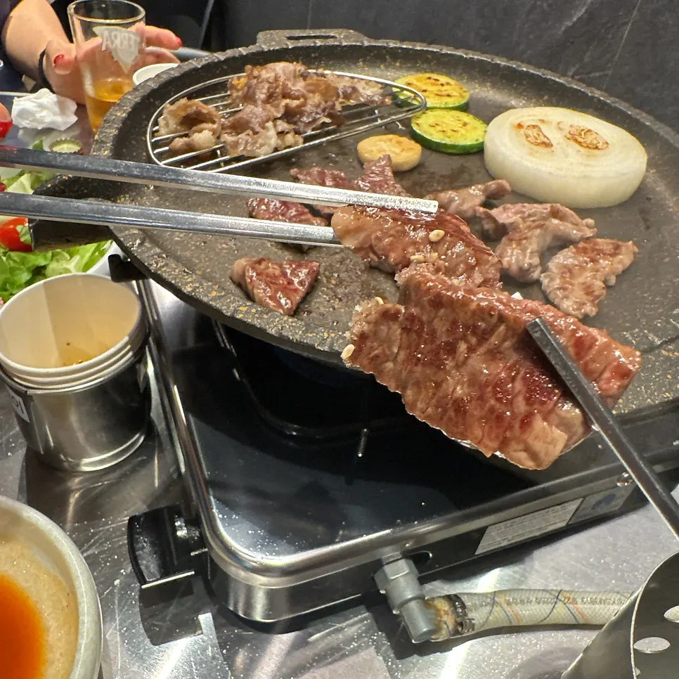 숙성 토시살과 갈비살 구이