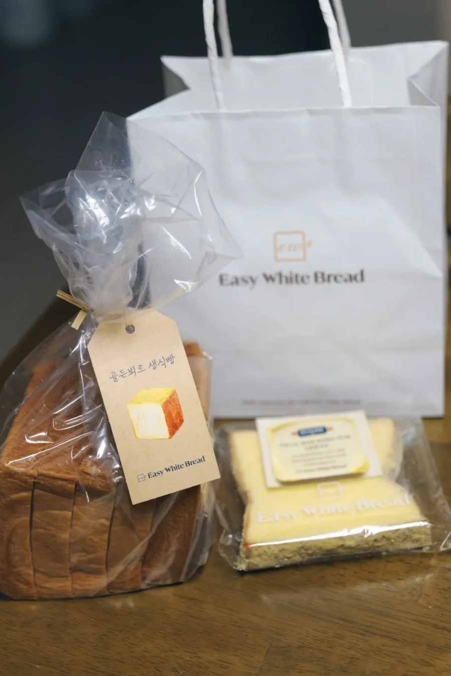 Milk bread and coffee unpacked at home