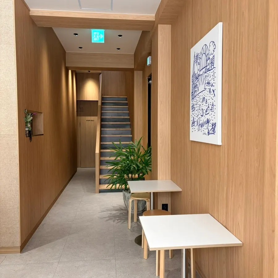 Seating area on the 1st floor of Famous Benny Gwangalli Branch