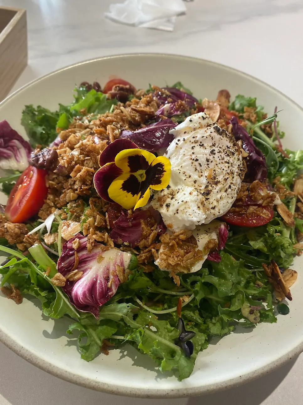A plate of house salad