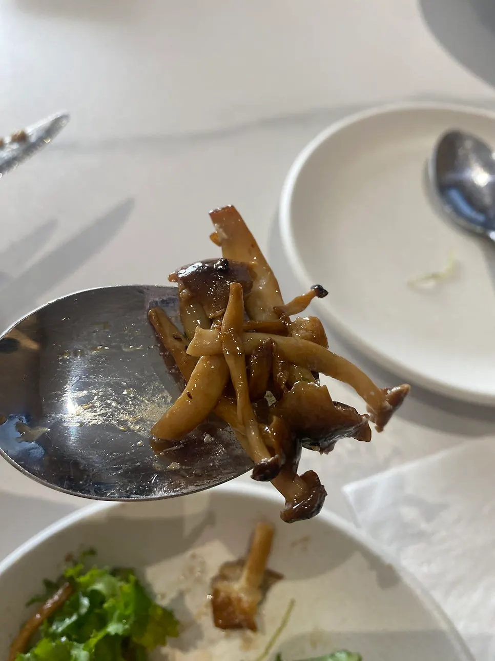 A slice of toast topped with mushrooms