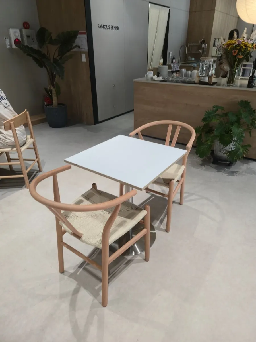 Various seating arrangements around the café