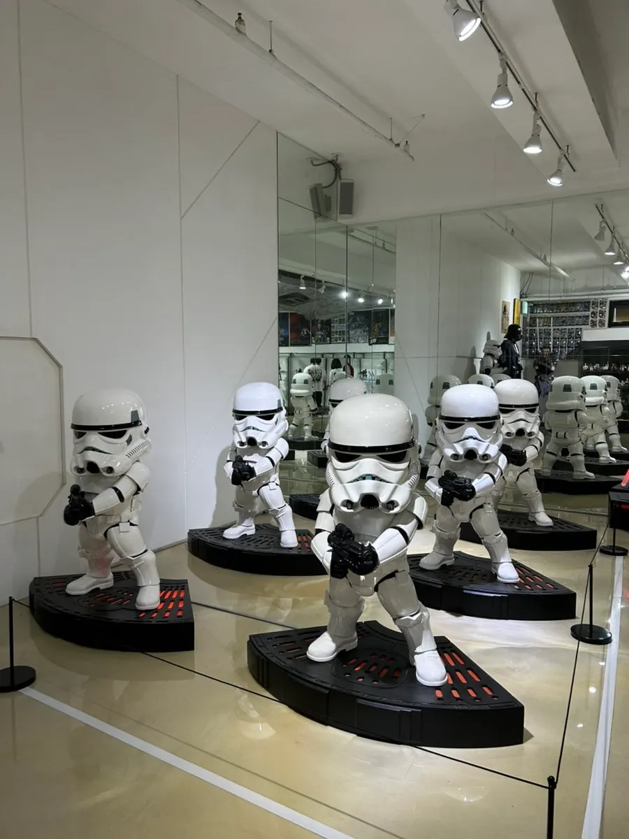 An intricately crafted diorama action figure