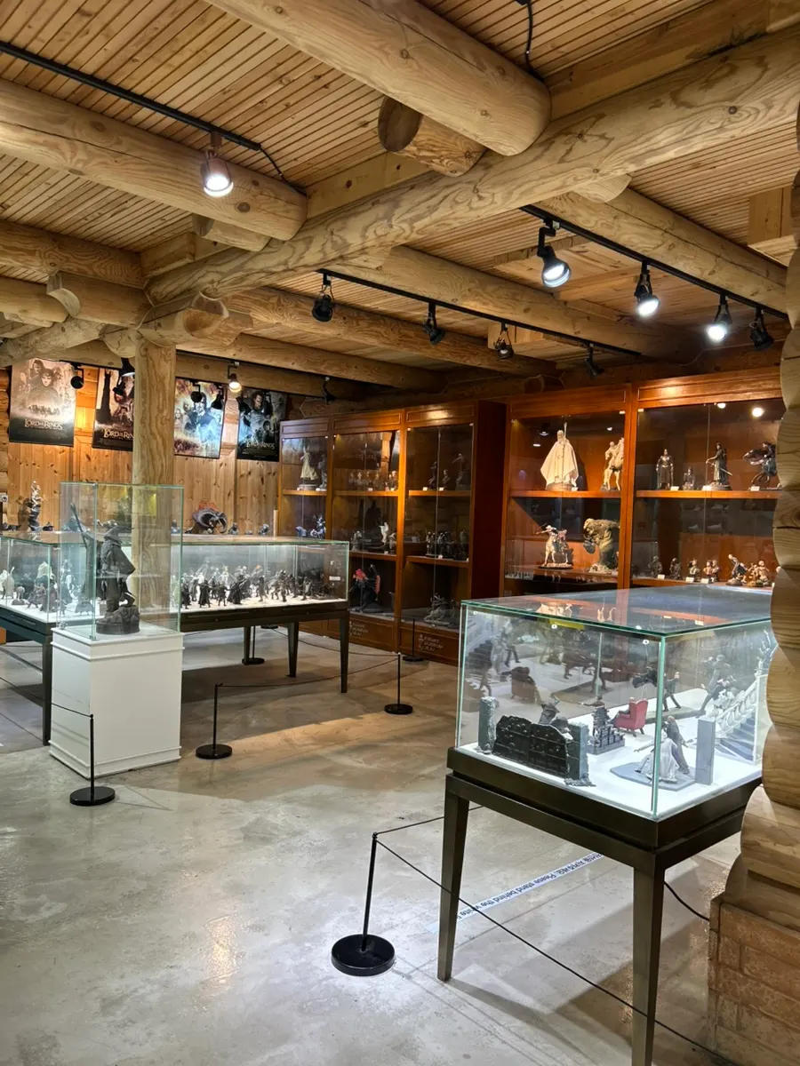 Interior of the annex displaying old-school character figures